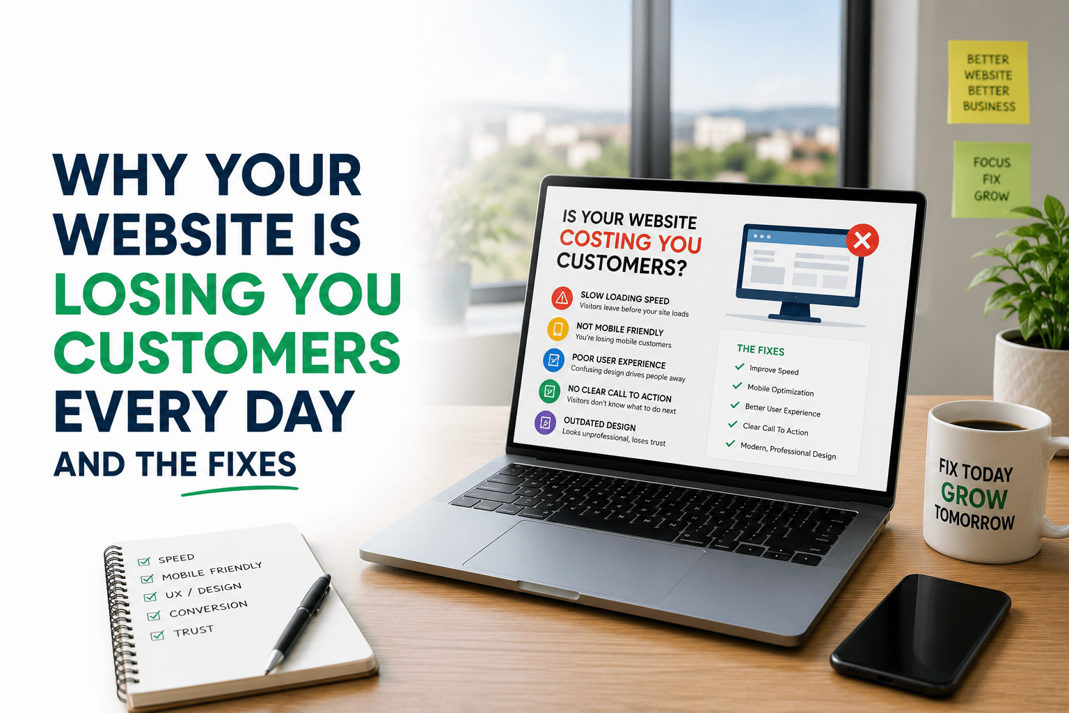 Why Your Website Is Losing You Customers Every Day and the Fixes